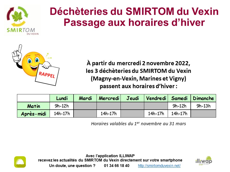 2022 11 Dcht Horaires hiver INTERNET